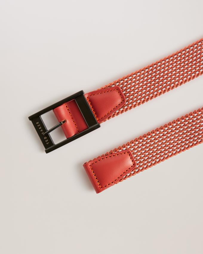 Ceinture Ted Baker Reversible Woven Elastic Orange Homme | HKO-59080479